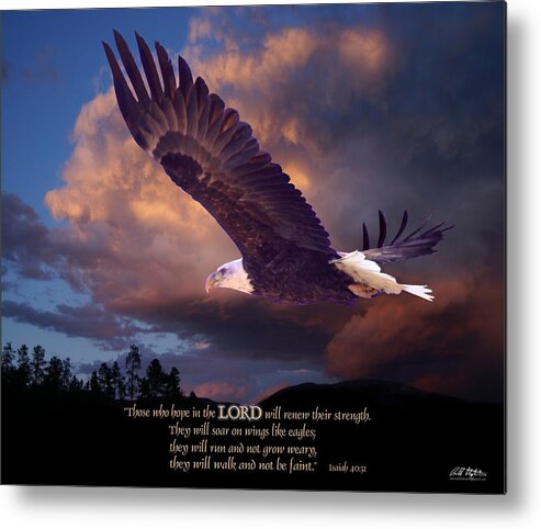 Eagles Metal Print featuring the digital art Isaiah 40 31 by Bill Stephens