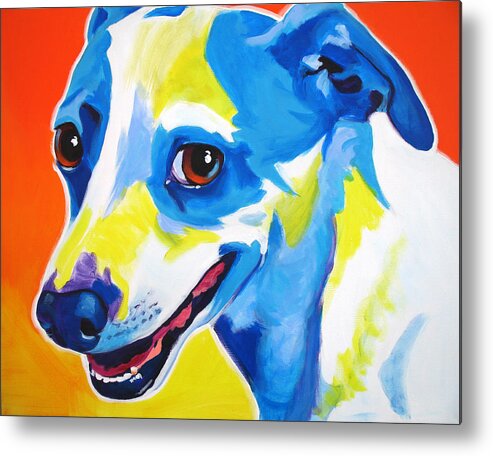 Jack Russell Metal Print featuring the painting Jack Russell - Skippy by Dawg Painter