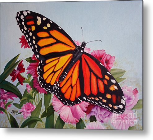 Monarch Metal Print featuring the painting King Monarch by Jimmie Bartlett