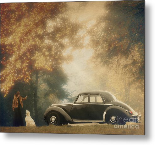 Classic Metal Print featuring the photograph Kylie with the Riley by Edmund Nagele FRPS