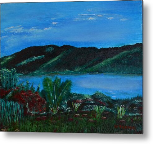 Lake Metal Print featuring the painting Lake in the Mountains by Melvin Turner