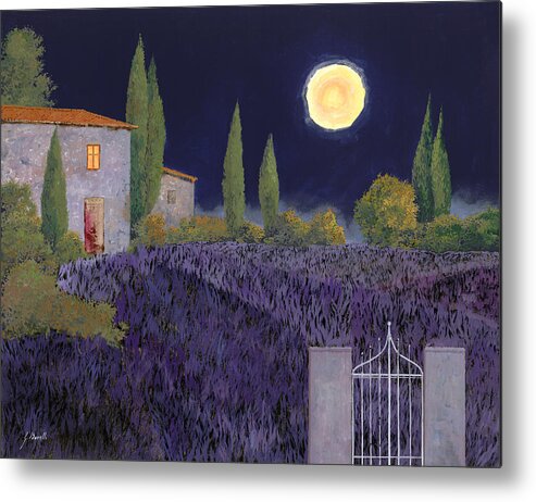 Tuscany Metal Print featuring the painting Lavanda Di Notte by Guido Borelli