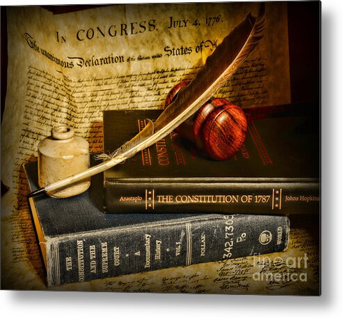 Paul Ward Metal Print featuring the photograph Lawyer - The Constitutional Lawyer by Paul Ward