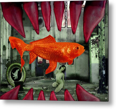 Composite Metal Print featuring the photograph Life in the Fish Bowl by Jim Painter