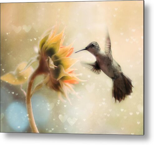 Hummingbird Metal Print featuring the photograph Like a Moth To a Flame by Amy Tyler