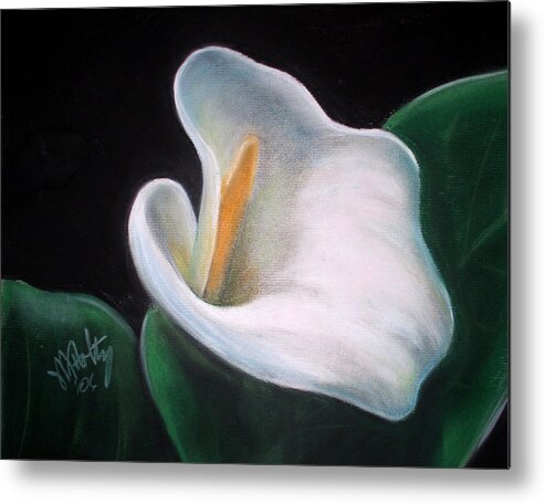 Flower Metal Print featuring the painting Lilly by Michael Foltz