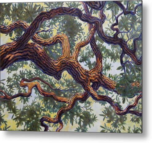 Tree Metal Print featuring the painting Live Oak by Andrew Danielsen