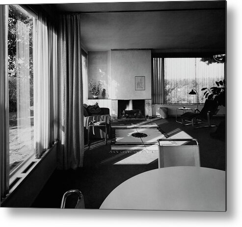 Home Metal Print featuring the photograph Living Room In Mr. And Mrs. Walter Gropius' House by Robert M. Damora