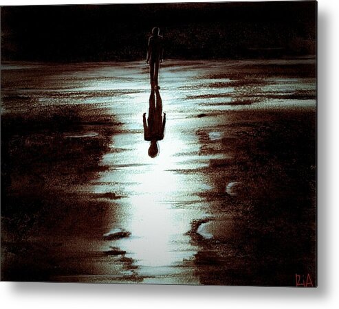 Man Metal Print featuring the photograph Loner by Artist RiA