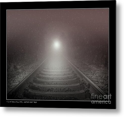 Snow Metal Print featuring the photograph Lonesome Night Train by Pedro L Gili