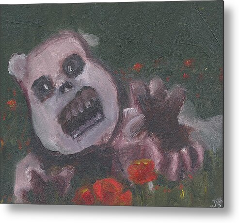 The Walking Dead Metal Print featuring the painting Look at the Flowers Poppy by Jessmyne Stephenson