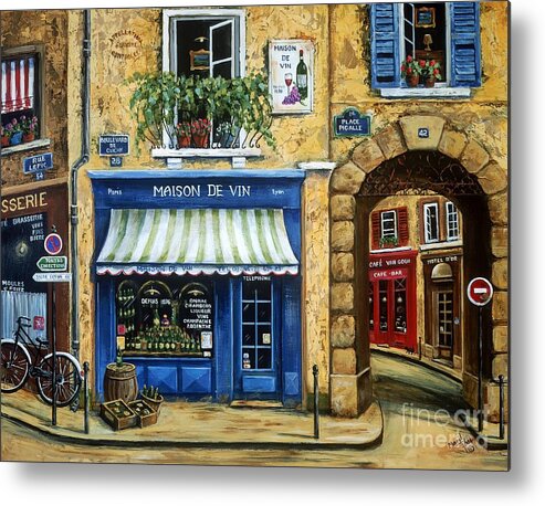 Wine Metal Print featuring the painting Maison De Vin by Marilyn Dunlap