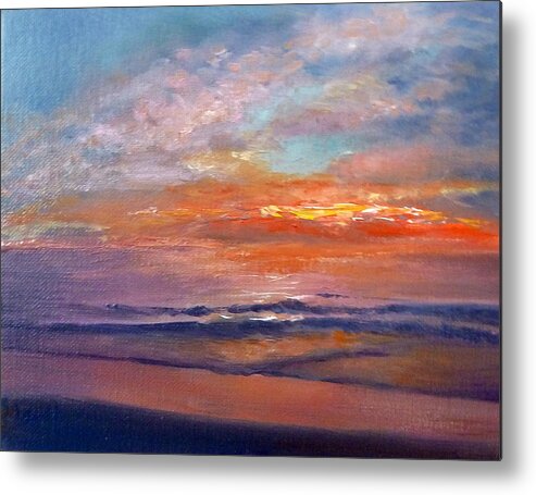 Dawn Metal Print featuring the painting Majestic Sunrise by Lori Ippolito
