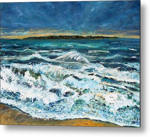 Martha's Vineyard Metal Print featuring the painting Martha's Necklace by Rita Brown