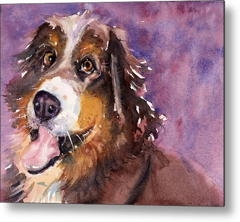 Dog Metal Print featuring the painting May the Mountain Dog by Judith Levins