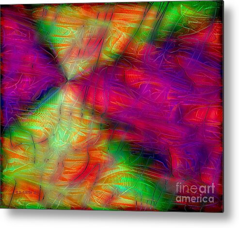 Abstract Metal Print featuring the digital art Meeting of the Minds by Dee Flouton