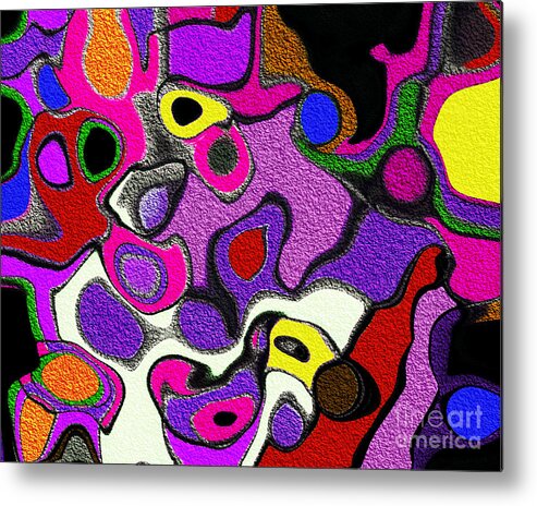 Melted Rubiks Cube Metal Print featuring the digital art Melted Rubiks Cube 2 by Andee Design