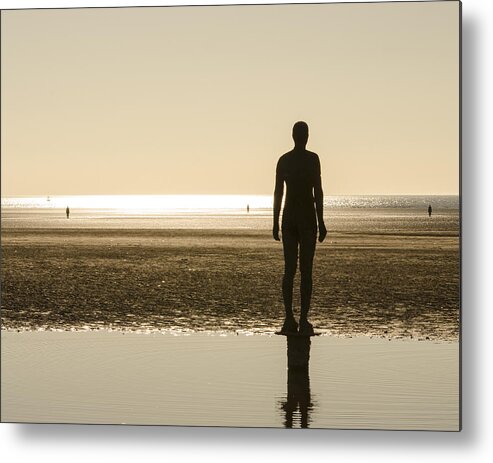 Sculpture Metal Print featuring the photograph Men of Crosby by Spikey Mouse Photography