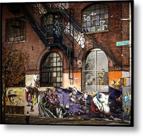 Graffiti Metal Print featuring the photograph Metropolitan Avenue Graffiti by Frank Winters