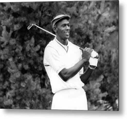 Classic Metal Print featuring the photograph Michael Jordan Playing Golf by Retro Images Archive