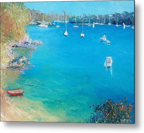 Middle Harbour Sydney Metal Print featuring the painting Middle Harbour Sydney by Jan Matson