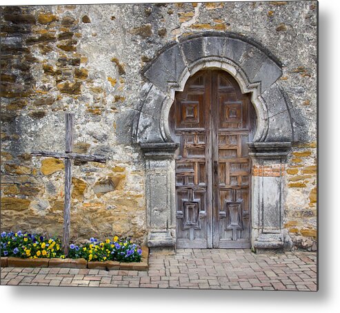 Door Metal Print featuring the photograph Mission Door by Dwight Theall