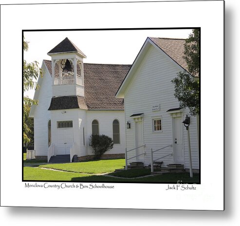 Wolcott Heritage Center Metal Print featuring the photograph Monclova Country Church and Box Schoolhouse 2660 by Jack Schultz