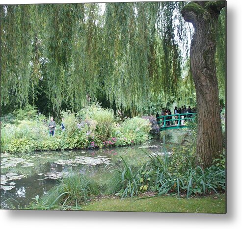 Monet's Bridge At Giverny Metal Print featuring the photograph Monet's Japanese Bridge by Kristine Bogdanovich