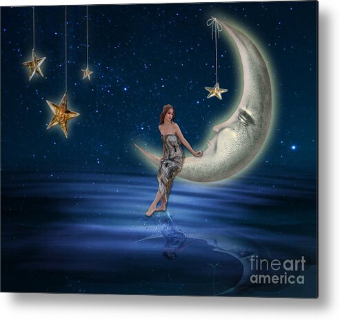 Abstract Metal Print featuring the photograph Moon Goddess by Juli Scalzi