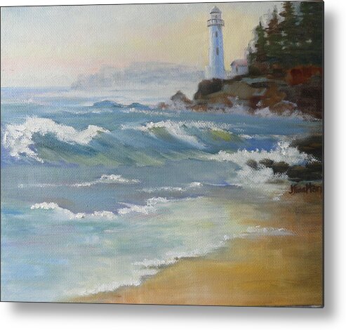 Morning Light Metal Print featuring the painting Morning Light by Judy Fischer Walton