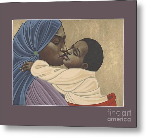 Mother And Child Of Kibeho Metal Print featuring the painting Mother and Child of Kibeho 211 by William Hart McNichols