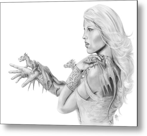 Dragon Metal Print featuring the digital art Mother of Dragons by Rob Carlos