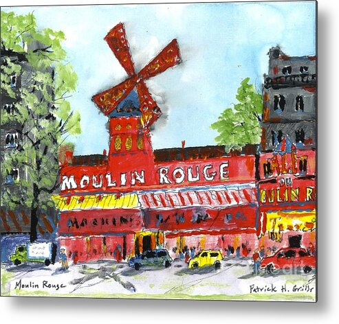 Paris Metal Print featuring the painting Moulin Rouge by Patrick Grills