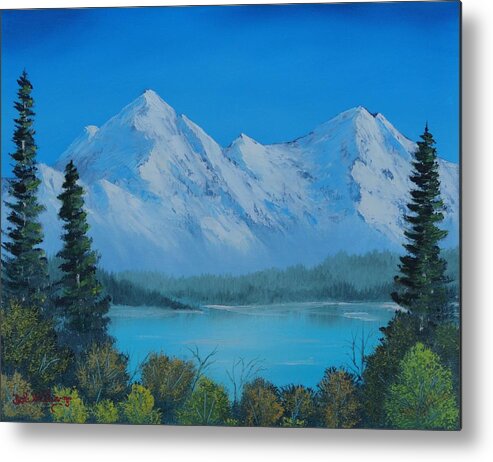 Mountain Metal Print featuring the painting Mountain Outlook by Bob Williams