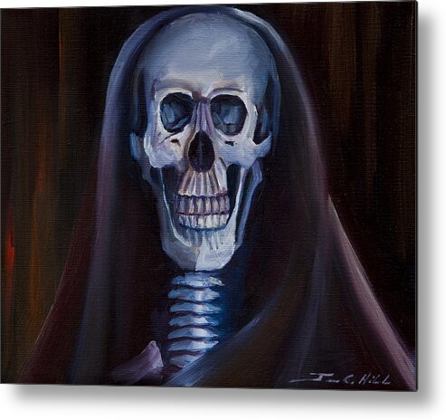 Psycho Metal Print featuring the painting Mrs. Bates by James Hill