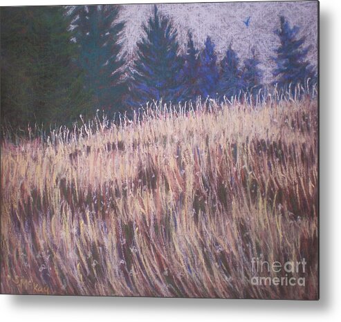 Sun-struck Grass Metal Print featuring the painting Mt. Tabor Contrasts by Suzanne McKay