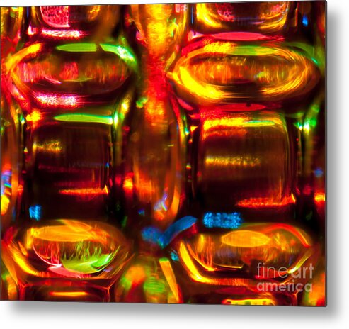 Abstract Metal Print featuring the photograph Neon Tiki by Anthony Sacco