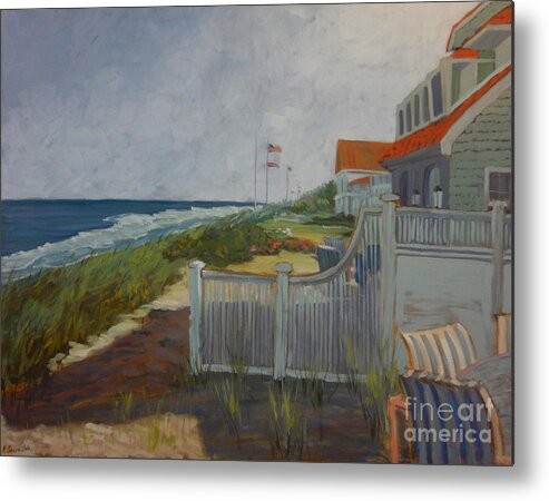 Seascapes Metal Print featuring the painting New Jersey Shore II by Monica Elena