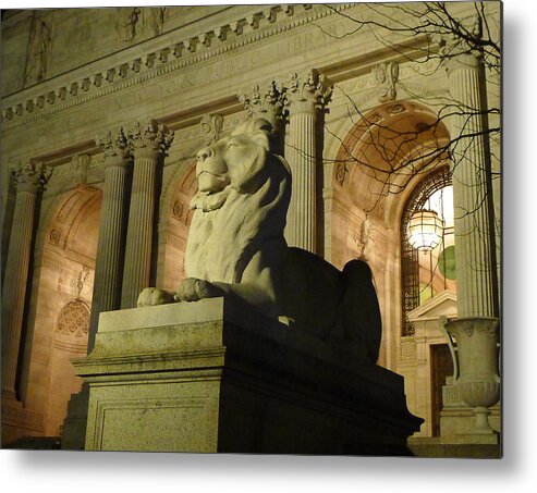 New York Metal Print featuring the photograph New York City Lion by Richard Reeve
