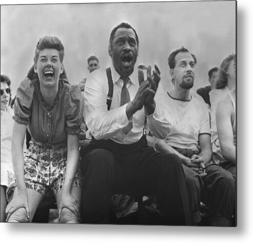 1940s Candid Metal Print featuring the photograph New York City, Paul Robeson Center by Everett