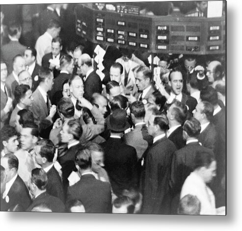 American Metal Print featuring the photograph New York Stock Exchange 1936 by Library Of Congress