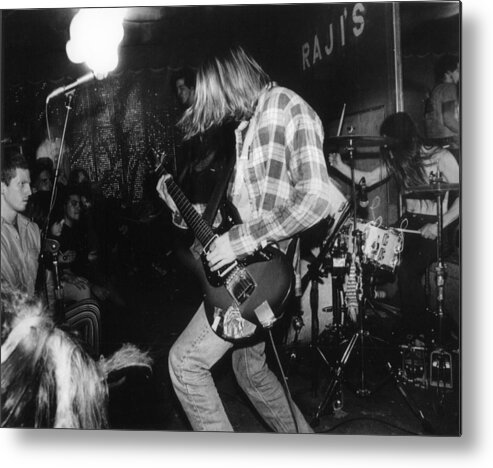 Retro Images Archive Metal Print featuring the photograph Nirvana Playing In Front Of Crowd by Retro Images Archive