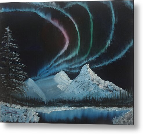 Landscape Metal Print featuring the painting Northern Lights by Ian Donley