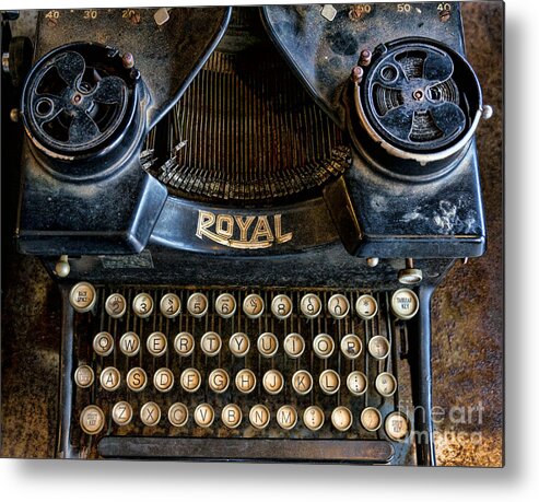 Royal Metal Print featuring the photograph Dusty Old Royal Typewriter by William Kuta