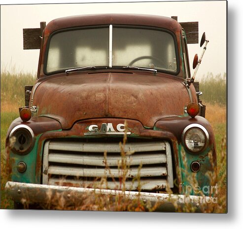 Landscape Metal Print featuring the photograph Old Truck by Steven Reed