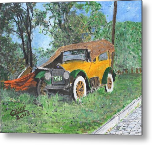 Travel Metal Print featuring the painting On the Road 1920 by Cliff Wilson