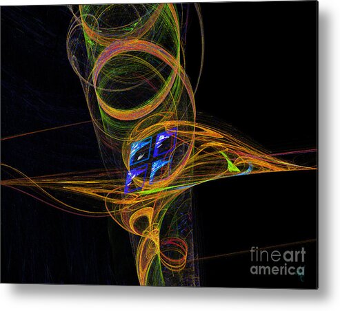 Fractal Metal Print featuring the digital art On the Way to Oz by Victoria Harrington