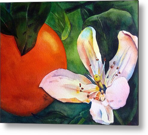 Orange Blossom Metal Print featuring the painting Orange Blossom by Michal Madison