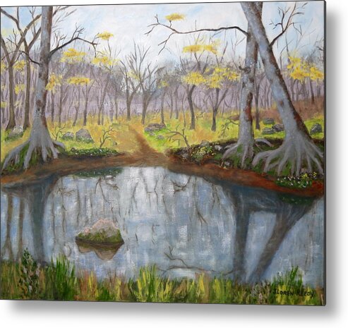 Pond Metal Print featuring the painting Other World by J Loren Reedy