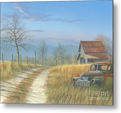 Landscape Metal Print featuring the painting Our Time has Come and Gone by Mike Brown